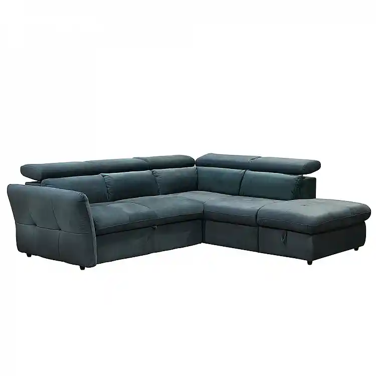 LIBERTA MONSERAT ΚΑΝΑΠΕΣ ΚΡΕΒΑΤΙ ΓΩΝΙΑ ΔΕΞΙΑ PETROL 254x224x90cm