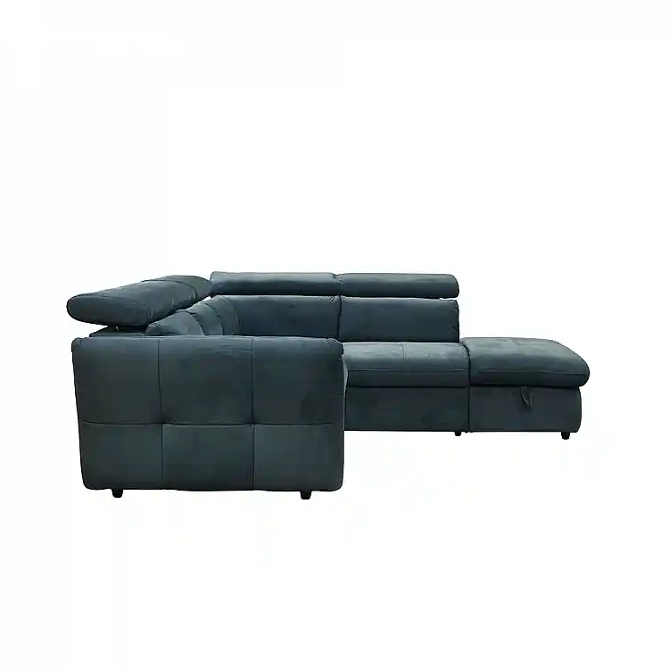 LIBERTA MONSERAT ΚΑΝΑΠΕΣ ΚΡΕΒΑΤΙ ΓΩΝΙΑ ΔΕΞΙΑ PETROL 254x224x90cm