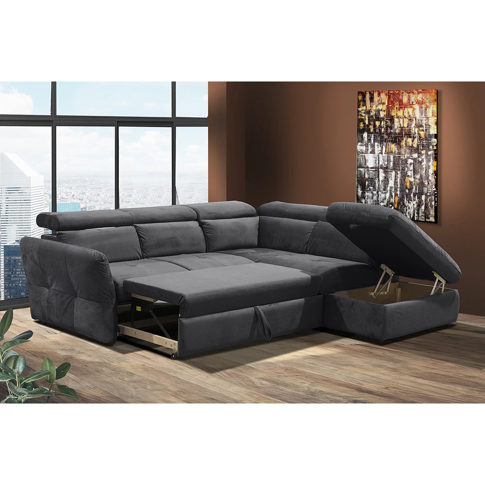 LIBERTA MONSERAT ΚΑΝΑΠΕΣ ΚΡΕΒΑΤΙ ΓΩΝΙΑ ΔΕΞΙΑ ΑΝΘΡΑΚΙ 254x224x90