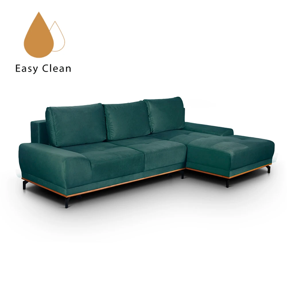 LIBERTA NATURA ΚΑΝΑΠΕΣ ΚΡΕΒΑΤΙ ΓΩΝΙΑ ΔΕΞΙΑ DUSTY PETROL 283x164x90