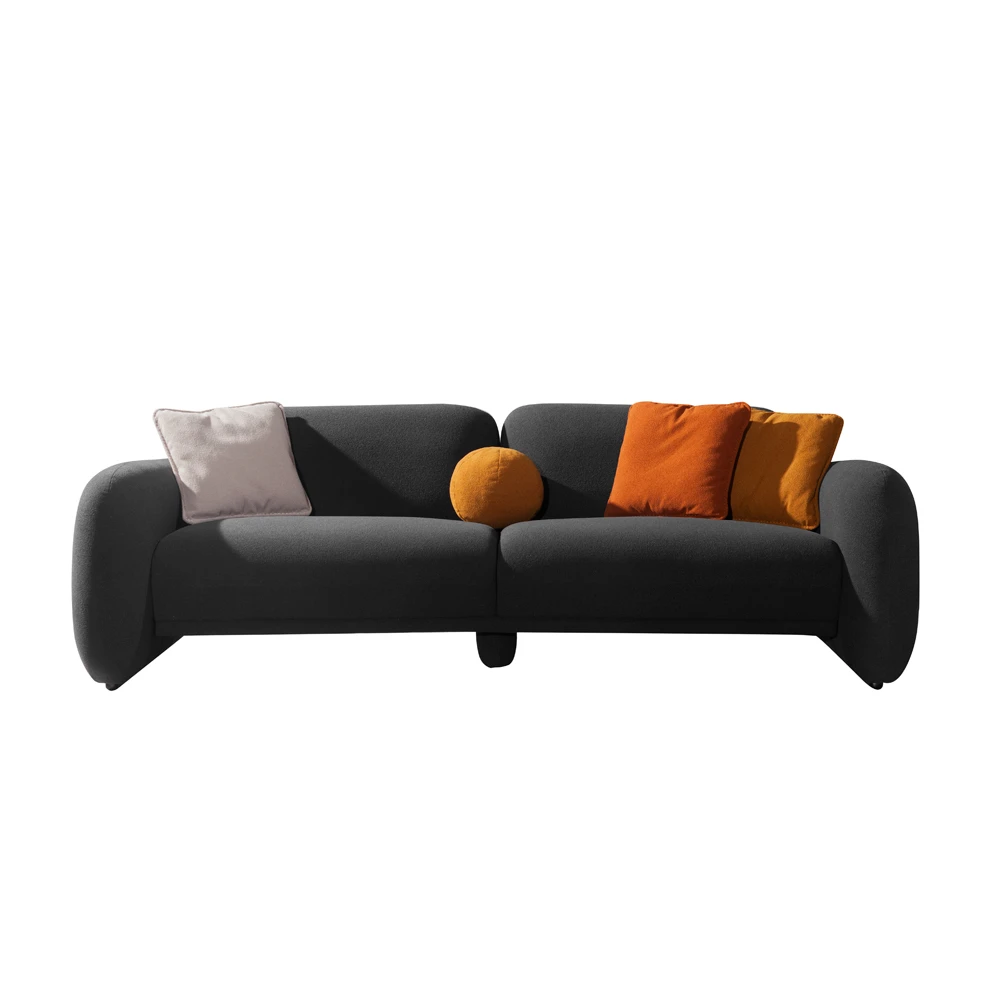 LIBERTA PUFFY ΚΑΝΑΠΕΣ 3ΘΕΣΙΟΣ ΓΚΡΙ ΣΚΟΥΡΟ 240x110x85