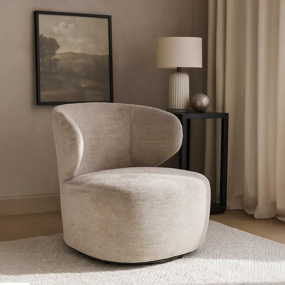 LIBERTA GEO ΠΟΛΥΘΡΟΝΑ ΠΕΡΙΣΤΡΕΦΟΜΕΝΗ ΓΚΡΙ LATTE 74x76x75cm