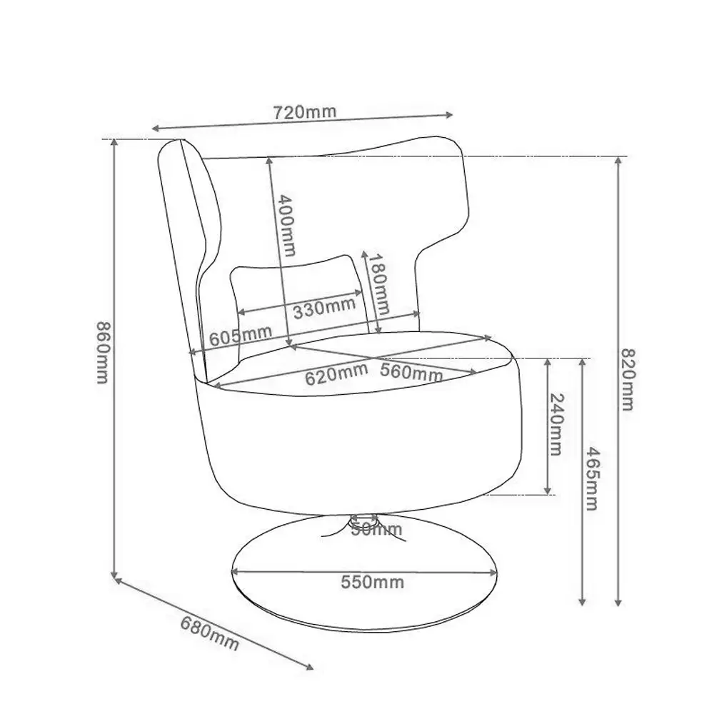LIBERTA CANVAS ΠΟΛΥΘΡΟΝΑ ΠΕΡΙΣΤΡΕΦΟΜΕΝΗ ΚΙΤΡΙΝΟ 72x68x86cm