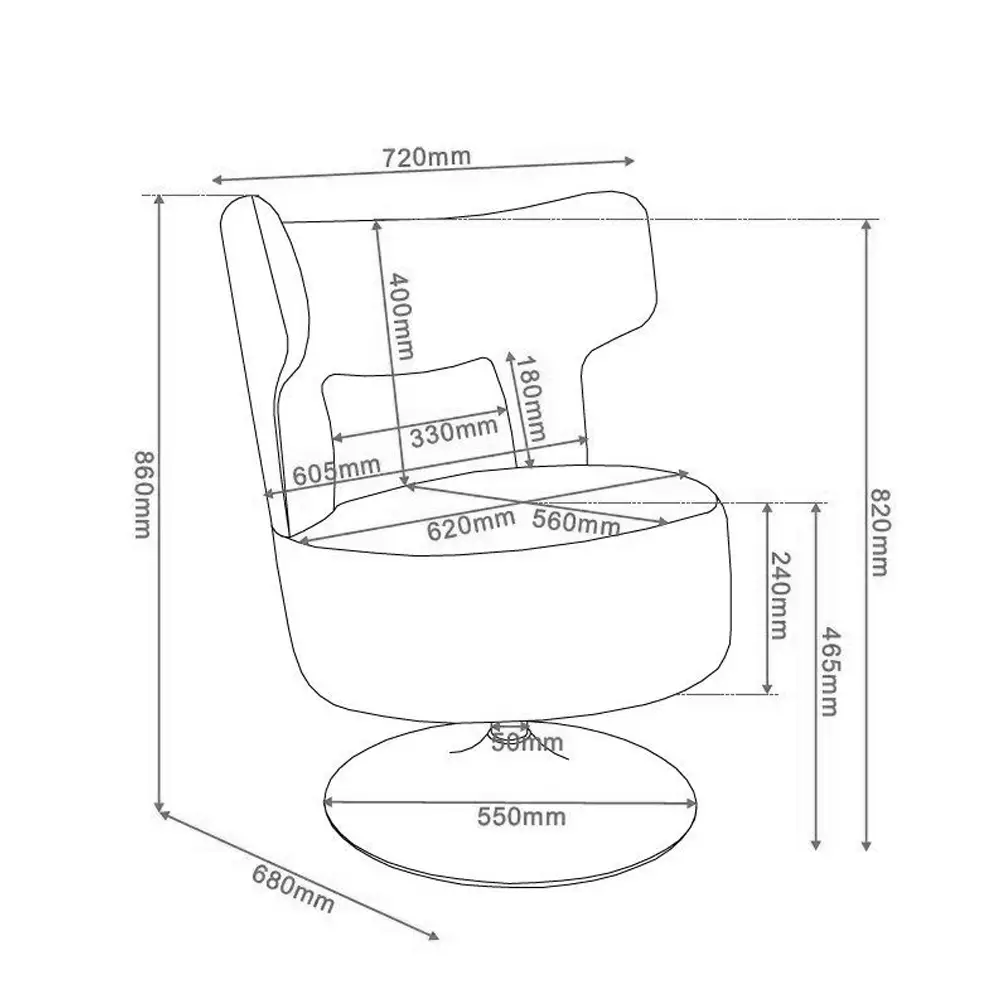 LIBERTA CANVAS ΠΟΛΥΘΡΟΝΑ ΠΕΡΙΣΤΡΕΦΟΜΕΝΗ BEIGE 72x68x86cm