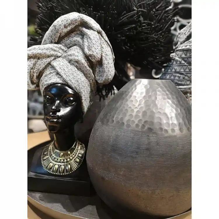LIBERTA DROP ΒΑΖΟ 25x25x21cm ΑΛΟΥΜΙΝΙΟ ΓΡΑΦΙΤΗΣ