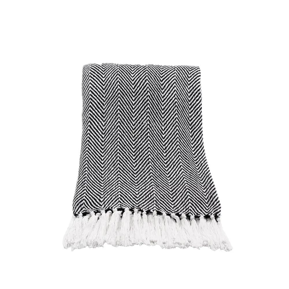 LIBERTA MINTONI ΡΙΧΤΑΡΙ ΔΙΑΚΟΣΜΗΤΙΚΟ 130x170cm ΒΑΜΒΑΚΙ ΜΑΥΡΟ ΛΕΥΚΟ POLYESTER