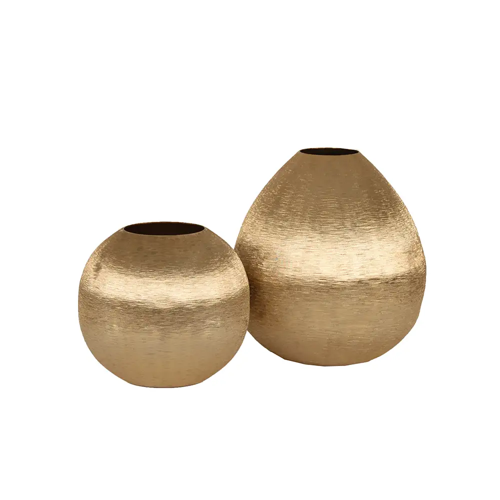 LIBERTA MINK ΒΑΖΟ 24x24x27cm ΑΛΟΥΜΙΝΙΟ ΧΡΥΣΟ