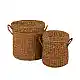 LIBERTA SEAGRASS ΚΑΛΑΘΙ ΜΕ ΚΑΠΑΚΙ SET 2ΤΜΧ 44x44x45cm SEAGRASS ΦΥΣΙΚΟ