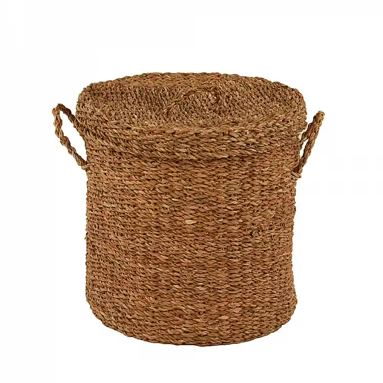 LIBERTA SEAGRASS ΚΑΛΑΘΙ ΜΕ ΚΑΠΑΚΙ 44x44x45cm SEAGRASS ΦΥΣΙΚΟ