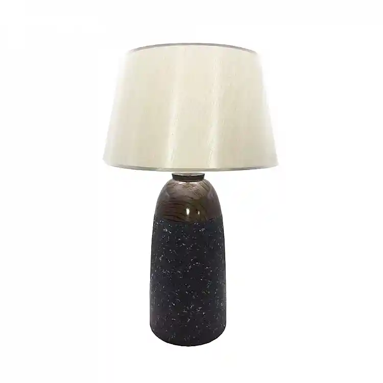 LIBERTA GALAXY ΦΩΤΙΣΤΙΚΟ ΕΠΙΤΡΑΠΕΖΙΟ 40x40x63cm ΚΕΡΑΜΙΚΟ ΓΚΡΙ ΛΕΥΚΟ ΥΦΑΣΜΑ