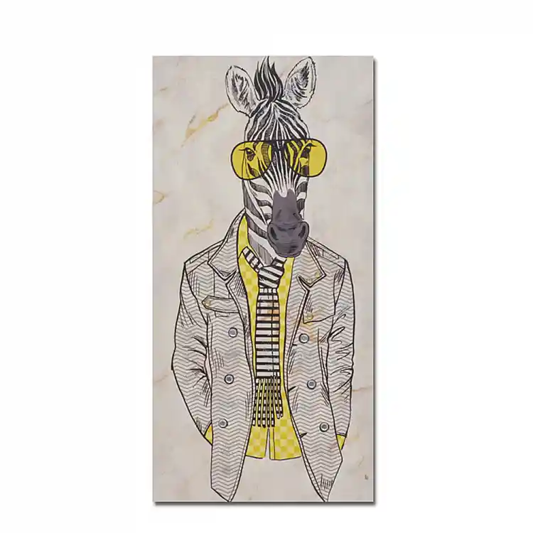 LIBERTA MR.ZEBRA ΠΙΝΑΚΑΣ ΔΙΑΚΟΣΜΗΣΗΣ 30x60x2cm ΚΑΜΒΑΣ ΠΟΛΥΧΡΩΜΟ ΞΥΛΟ