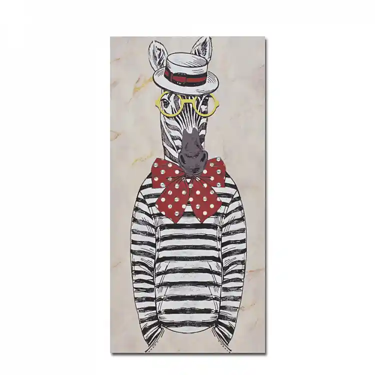 LIBERTA MR.ZEBRA ΠΙΝΑΚΑΣ ΔΙΑΚΟΣΜΗΣΗΣ 30x60x2cm ΚΑΜΒΑΣ ΠΟΛΥΧΡΩΜΟ ΞΥΛΟ