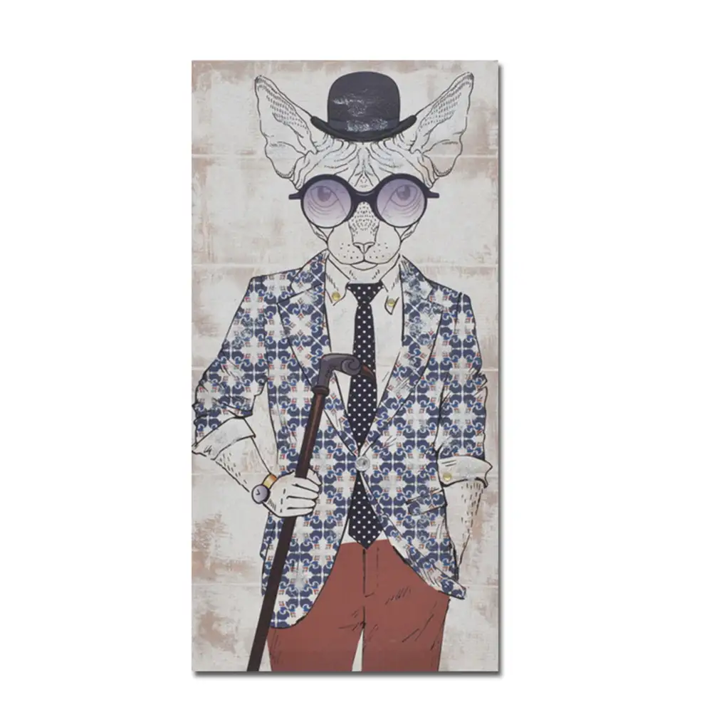LIBERTA MR.CAT ΠΙΝΑΚΑΣ ΔΙΑΚΟΣΜΗΣΗΣ 30x60x2cm ΚΑΜΒΑΣ ΠΟΛΥΧΡΩΜΟ ΞΥΛΟ