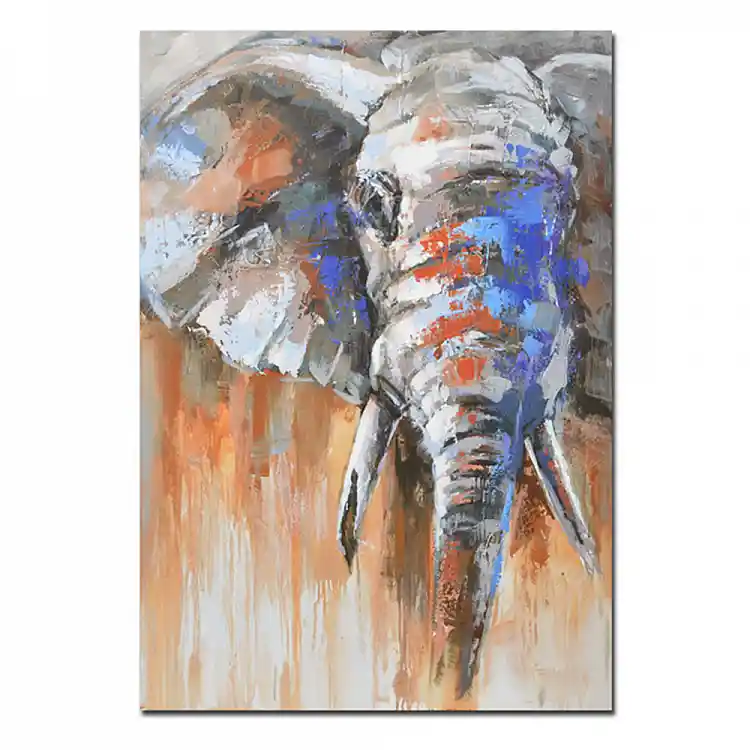 LIBERTA ELEFANT IN COLOR ΠΙΝΑΚΑΣ ΔΙΑΚΟΣΜΗΣΗΣ 90x120x3cm ΚΑΜΒΑΣ ΠΟΛΥΧΡΩΜΟ ΞΥΛΟ
