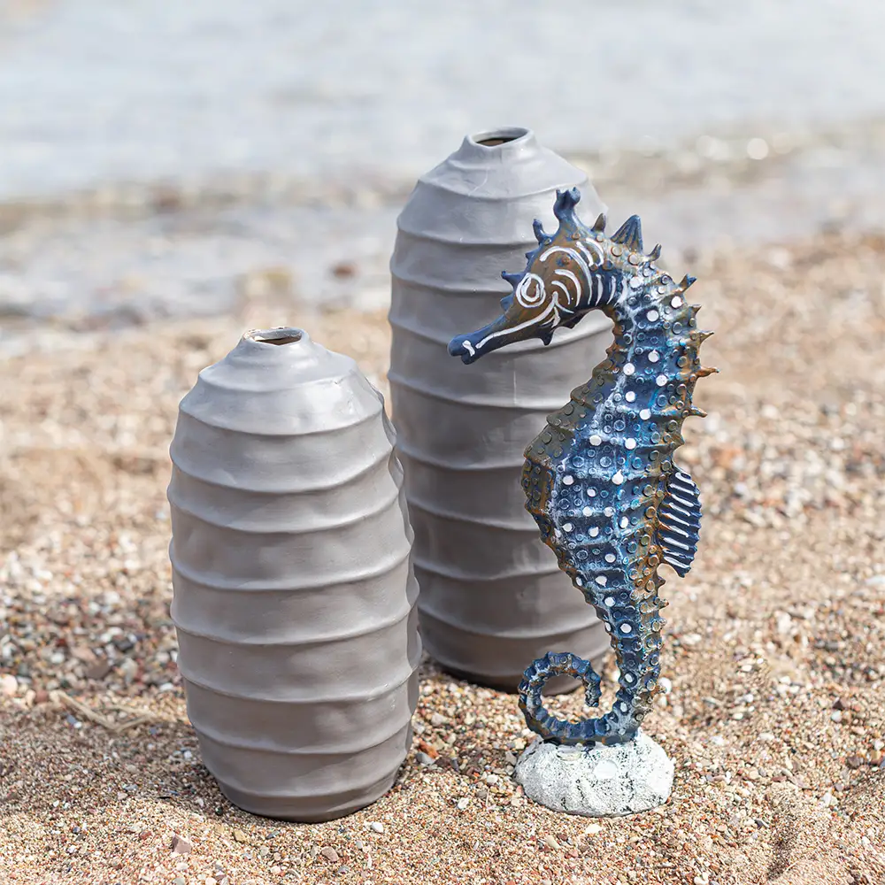 LIBERTA CEMENTO ΒΑΖΟ 14x14x33cm ΚΕΡΑΜΙΚΟ ΓΚΡΙ