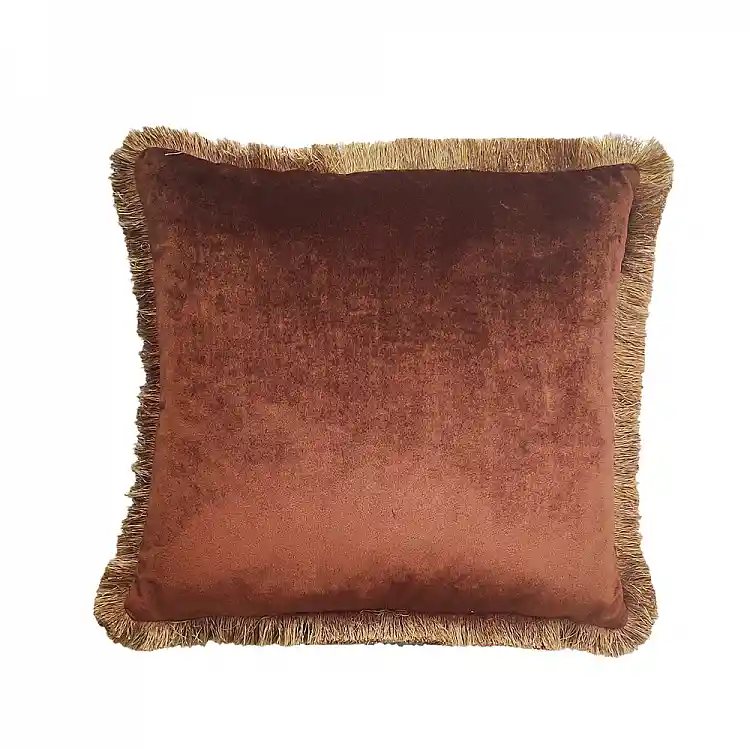 LIBERTA TRES ΔΙΑΚΟΣΜΗΤΙΚΟ ΜΑΞΙΛΑΡΙ 45x45cm ΥΦΑΣΜΑ TERRACOTTA POLYESTER