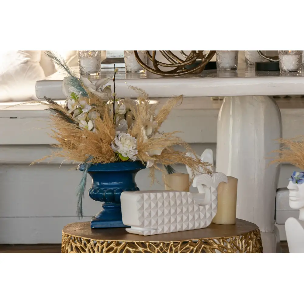 LIBERTA PISTRIS ΔΙΑΚΟΣΜΗΤΙΚΟ ΨΑΡΙ 40x11x18cm POLYRESIN ΛΕΥΚΟ