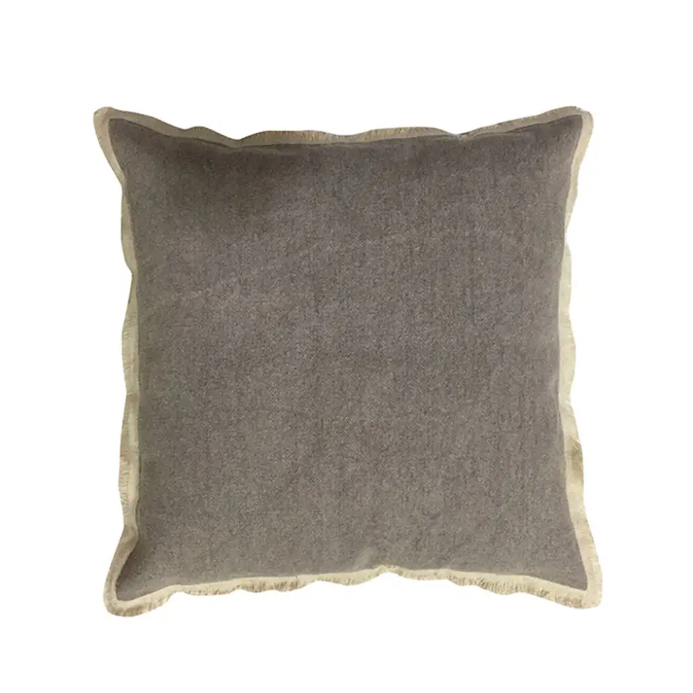 LIBERTA LIBELL 2 ΔΙΑΚΟΣΜΗΤΙΚΟ ΜΑΞΙΛΑΡΙ 45x45cm ΥΦΑΣΜΑ ΓΚΡΙ ΜΠΕΖ