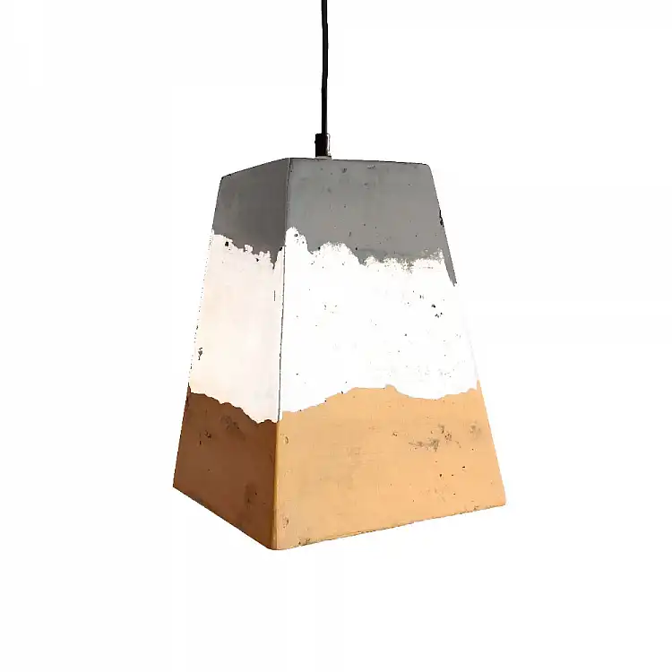LIBERTA LETT ΦΩΤΙΣΤΙΚΟ ΟΡΟΦΗΣ 20x20x27cm ΤΣΙΜΕΝΤΟ ΚΙΤΡΙΝΟ ΓΚΡΙ ΛΕΥΚΟ