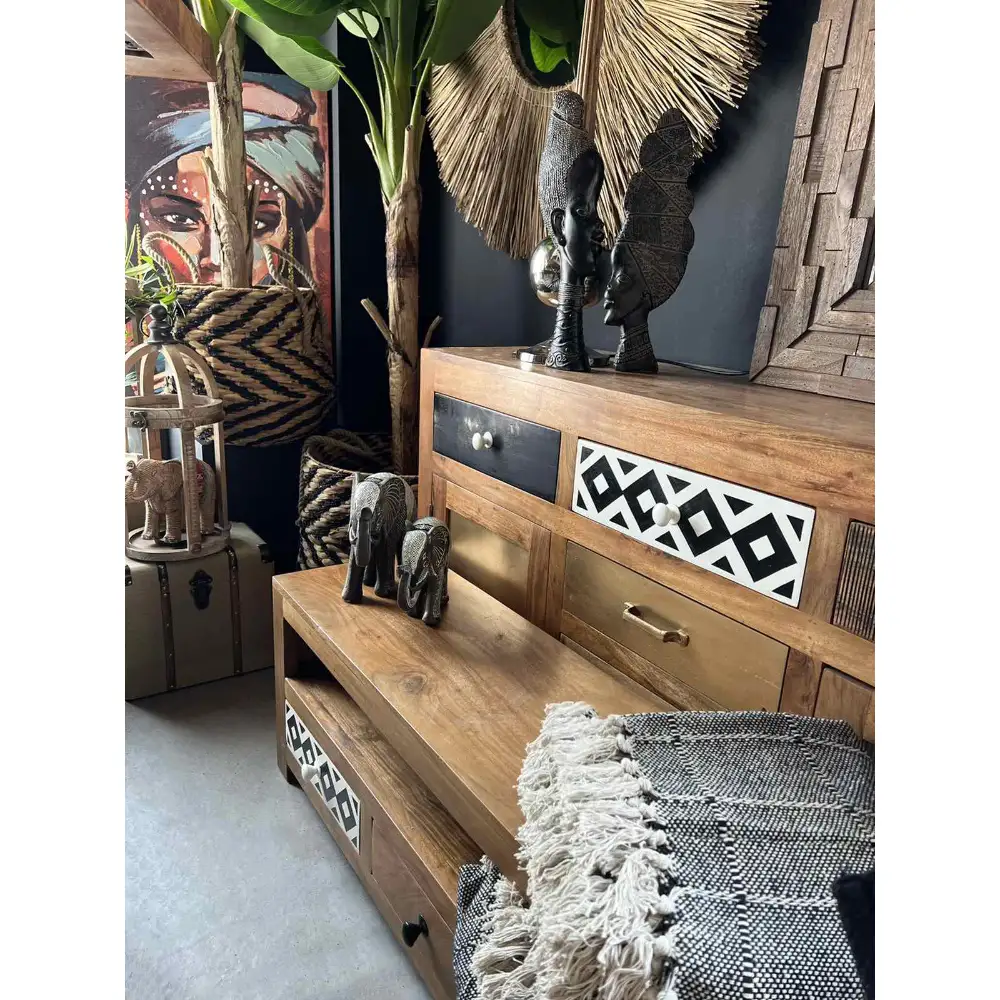 LIBERTA JABARI ΔΙΑΚΟΣΜΗΤΙΚΗ ΦΙΓΟΥΡΑ 15x5x42cm POLYRESIN ΜΑΥΡΟ ΚΑΦΕ