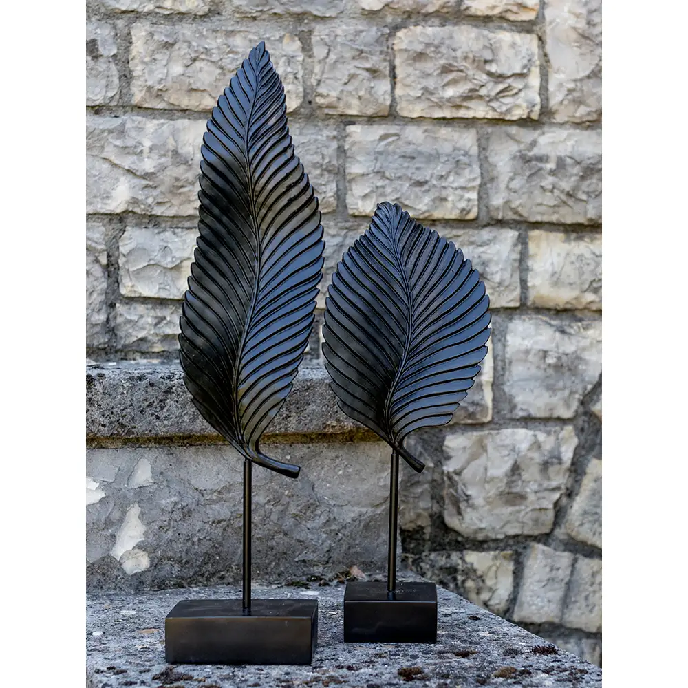 LIBERTA UMI ΔΙΑΚΟΣΜΗΤΙΚΟ TOTEM 13x9x57cm POLYRESIN ΜΑΥΡΟ ΜΕΤΑΛΛΟ