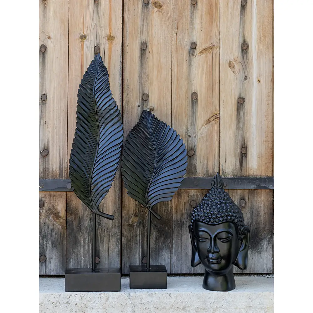 LIBERTA UMI ΔΙΑΚΟΣΜΗΤΙΚΟ TOTEM 13x9x57cm POLYRESIN ΜΑΥΡΟ ΜΕΤΑΛΛΟ