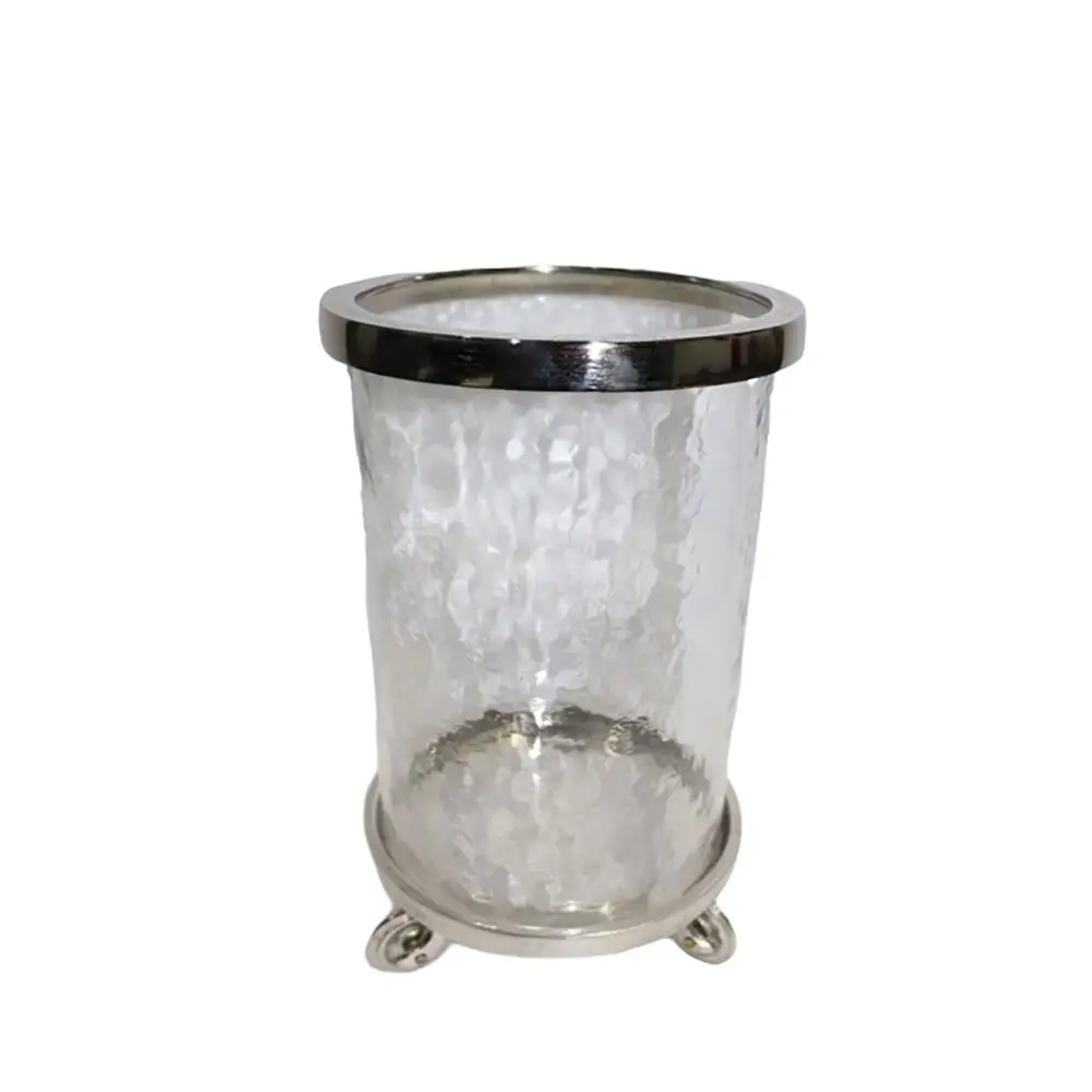 LIBERTA ARGENTUM ΒΑΣΗ ΡΕΣΩ 17x17x30cm ΓΥΑΛΙ ΔΙΑΦΑΝΟ ΑΣΗΜΙ ΑΛΟΥΜΙΝΙΟ