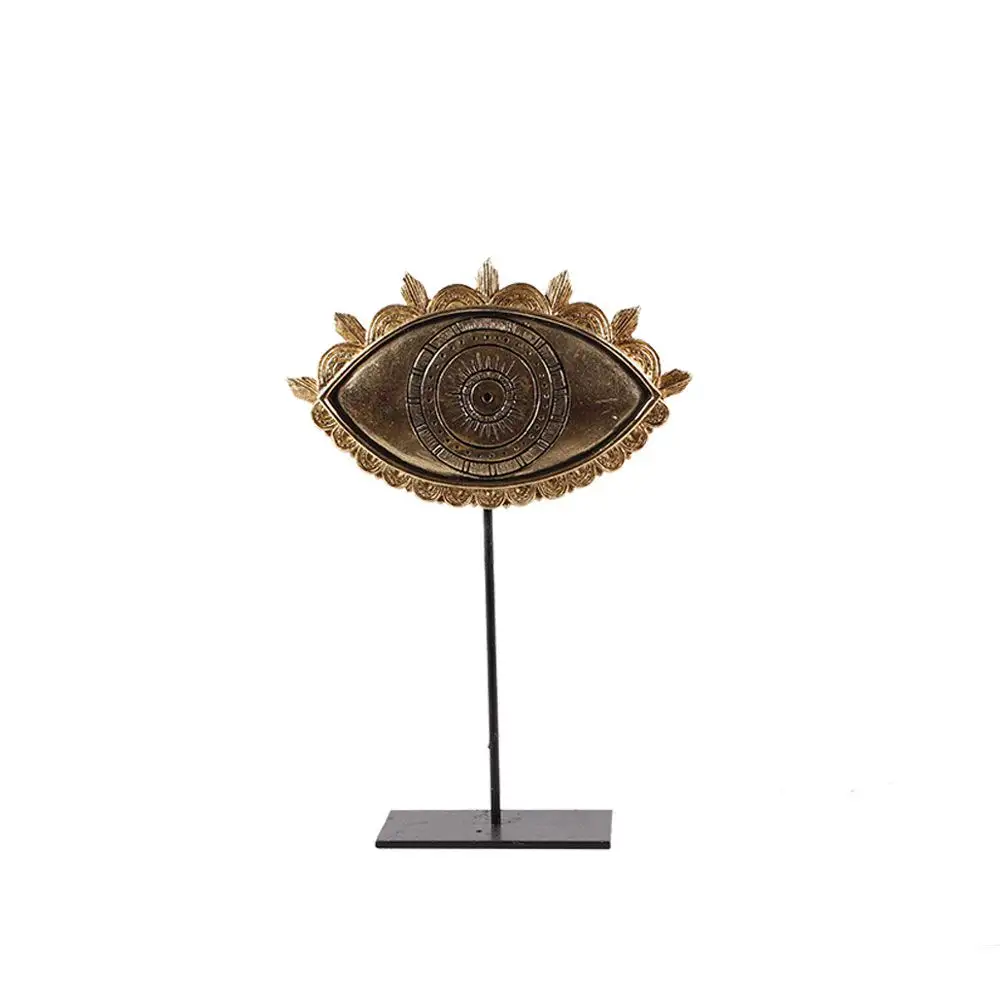 LIBERTA THE EYE ΔΙΑΚΟΣΜΗΤΙΚΟ TOTEM 19x7x30cm POLYRESIN ΧΡΥΣΟ ΜΑΥΡΟ