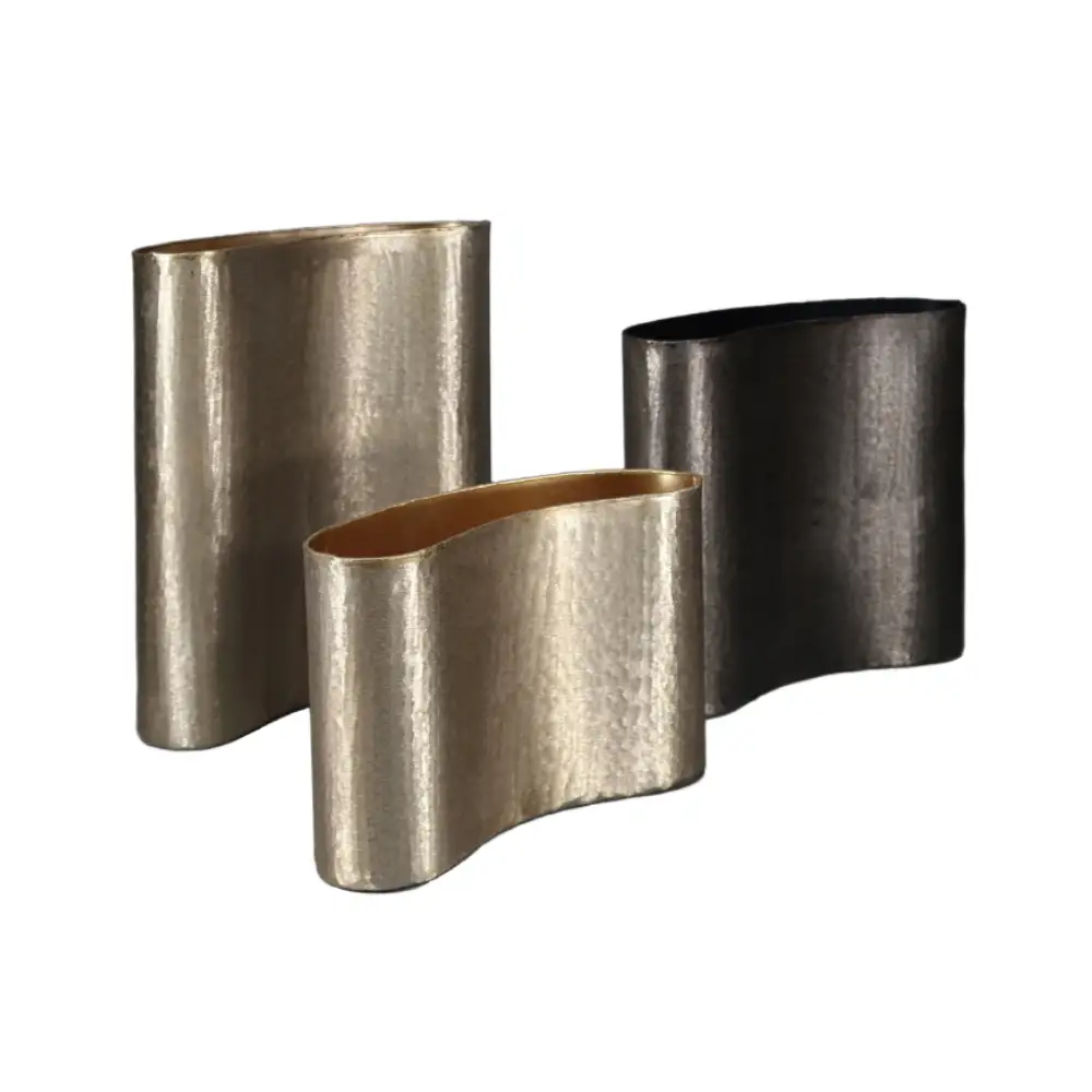 LIBERTA MARGO ΒΑΖΟ 29x10x29cm ΑΛΟΥΜΙΝΙΟ SMOKE BLACK