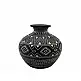 LIBERTA MAYA ΒΑΖΟ 25x25x22cm POLYRESIN ΜΑΥΡΟ ΛΕΥΚΟ
