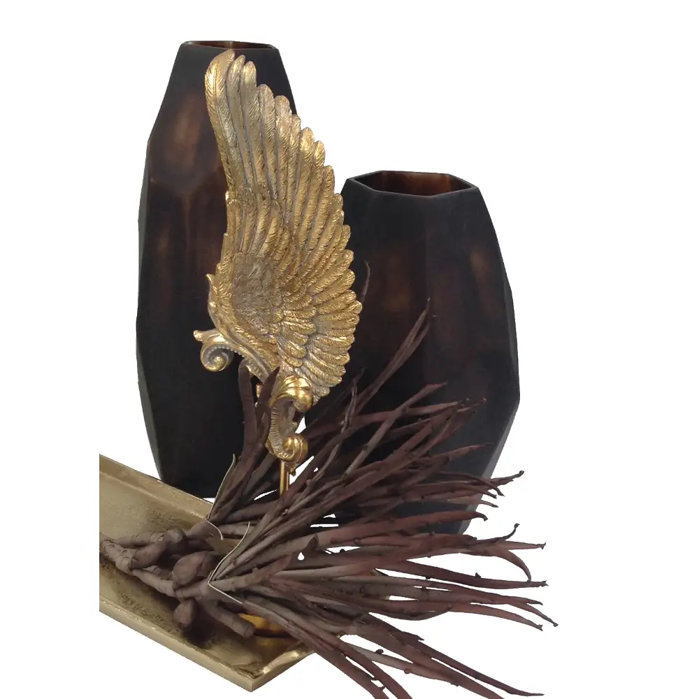 LIBERTA VOLE ΔΙΑΚΟΣΜΗΤΙΚΟ ΦΤΕΡΟ 15x11x46cm POLYRESIN ΧΡΥΣΟ ΑΝΤΙΚΕ