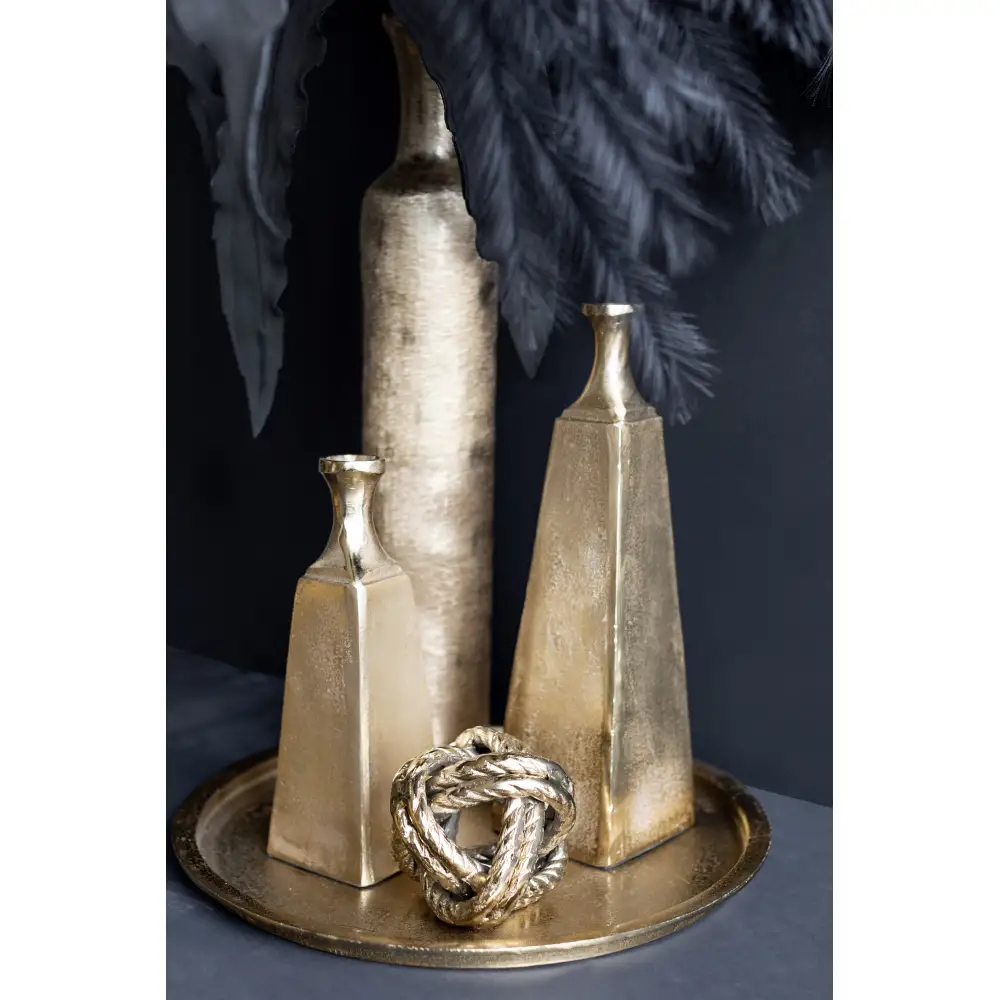 LIBERTA GLORY ΒΑΖΟ 13x13x41cm ΑΛΟΥΜΙΝΙΟ ΧΡΥΣΟ