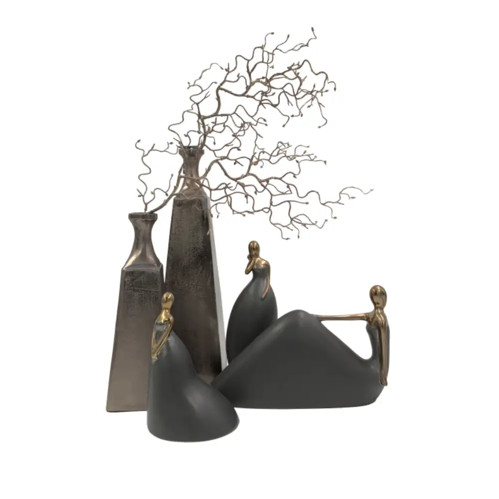 LIBERTA GLORY ΒΑΖΟ 13x13x41cm ΑΛΟΥΜΙΝΙΟ ΜΑΥΡΟ