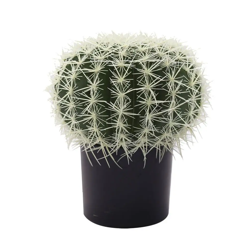 LIBERTA FEROCACTUS ΦΥΤΟ ΤΕΧΝΗΤΟ ΣΕ ΓΛΑΣΤΡΑ 25x25x33cm ΥΦΑΣΜΑ ΠΡΑΣΙΝΟ ΛΕΥΚΟ ΠΛΑΣΤΙΚΟ