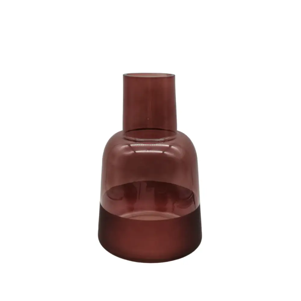 LIBERTA ZEME ΒΑΖΟ 15x15x23.5cm ΓΥΑΛΙ ΜΠΟΡΝΤΩ