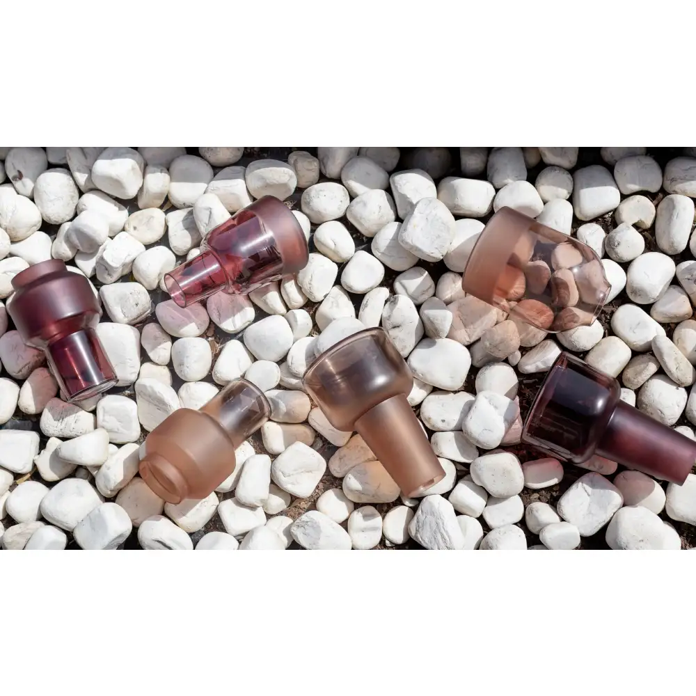 LIBERTA ZEME ΒΑΖΟ 15x15x24cm ΓΥΑΛΙ ΜΠΟΡΝΤΩ