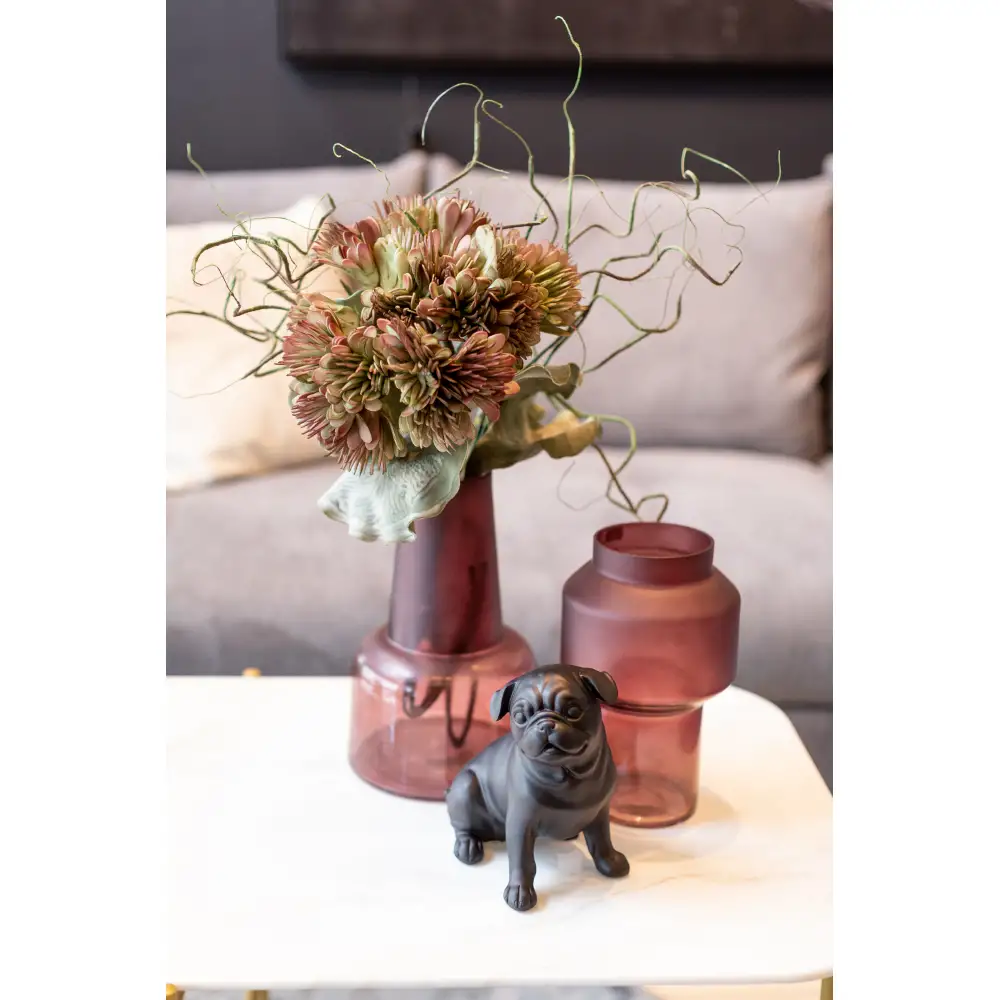 LIBERTA ZEME ΒΑΖΟ 15x15x24cm ΓΥΑΛΙ ΜΠΟΡΝΤΩ