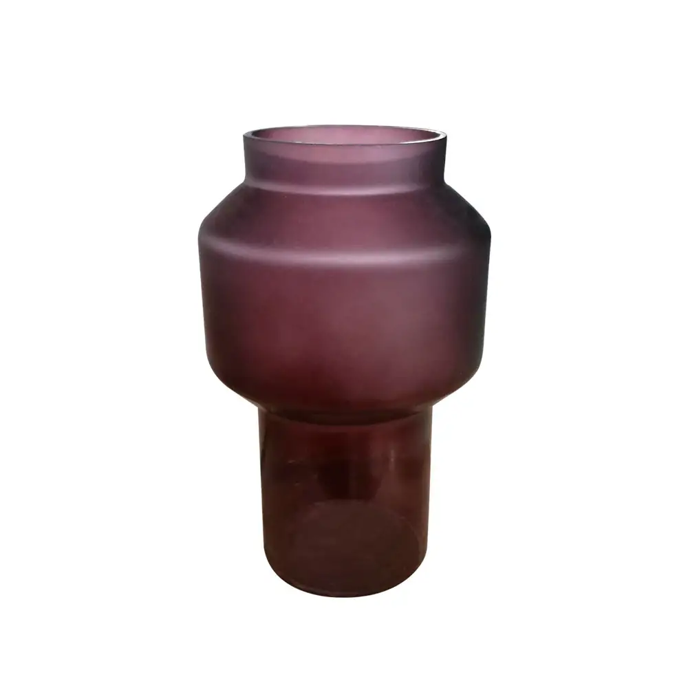 LIBERTA ZEME ΒΑΖΟ 15x15x24cm ΓΥΑΛΙ ΜΠΟΡΝΤΩ