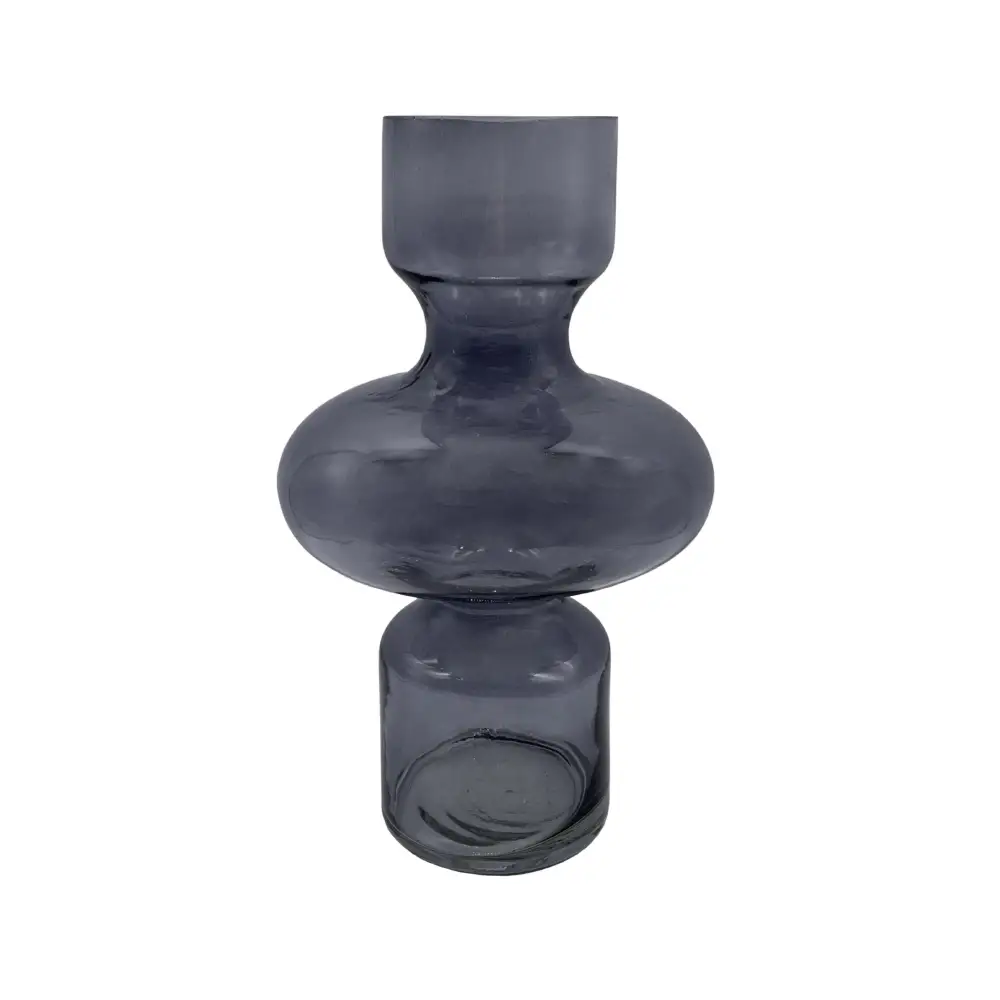 LIBERTA CIRKIN ΒΑΖΟ 20x20x30cm ΓΥΑΛΙ ΓΚΡΙ