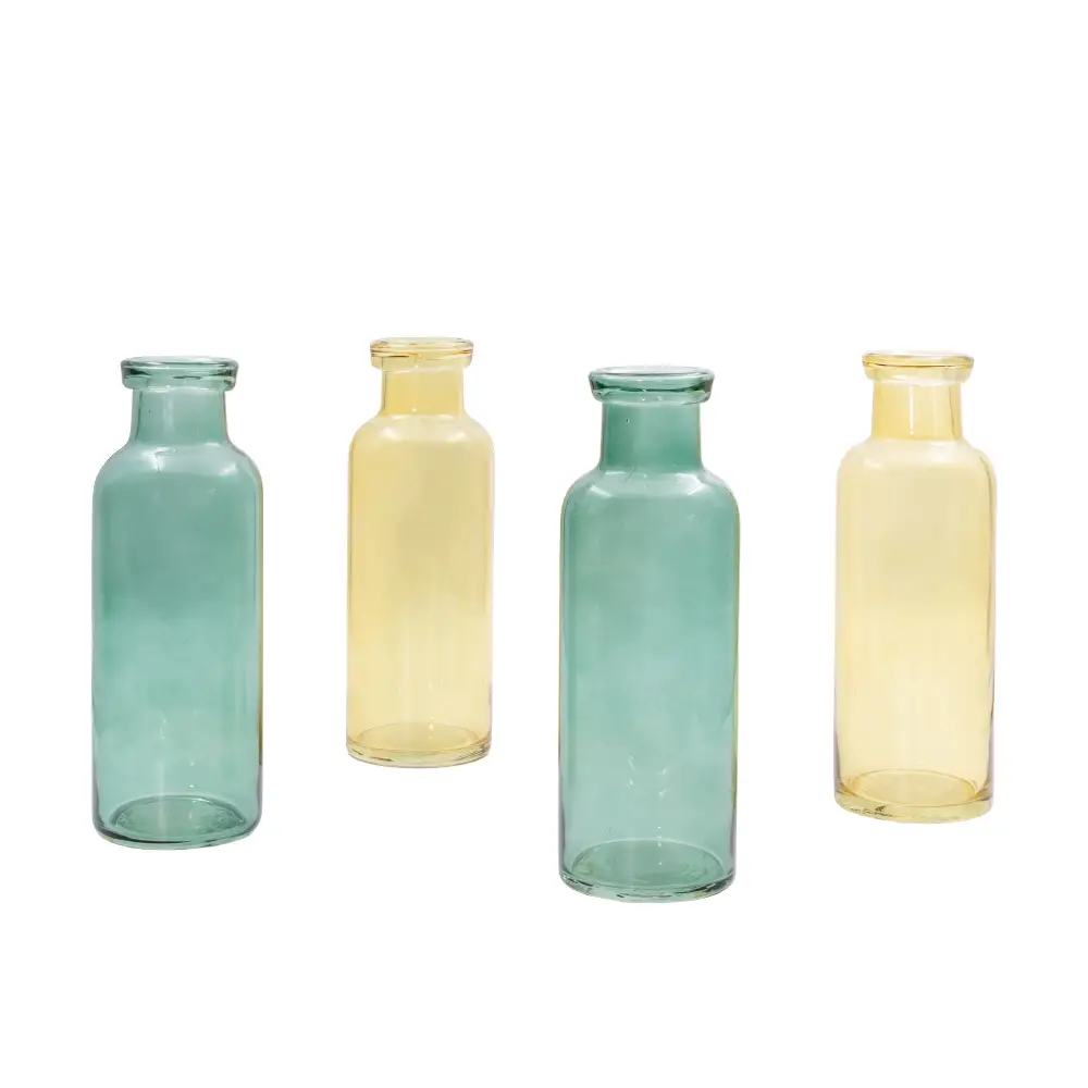 LIBERTA JARDIN ΜΠΟΥΚΑΛΑ 9x9x26cm ΓΥΑΛΙ ΚΙΤΡΙΝΟ