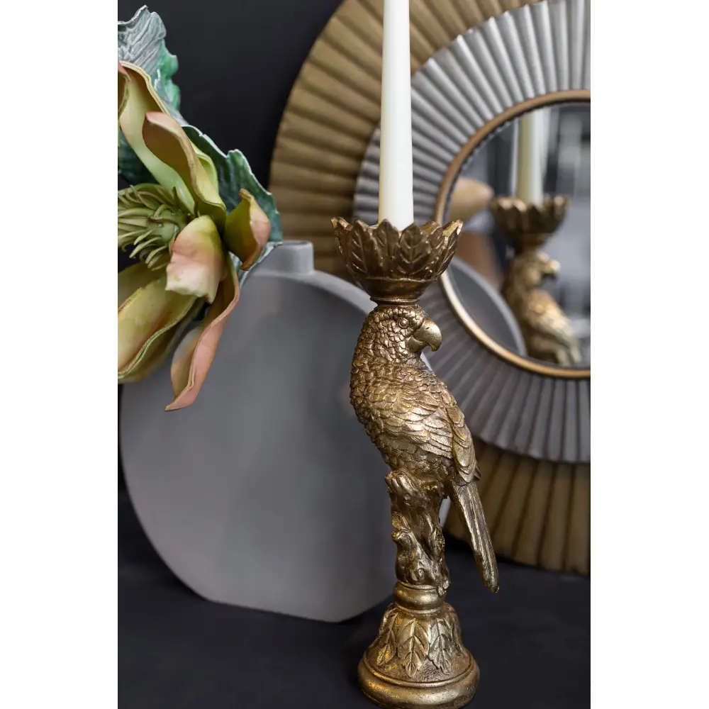 LIBERTA BUDGI ΚΗΡΟΠΗΓΙΟ ΠΑΠΑΓΑΛΟΣ 13x10x35cm POLYRESIN ΧΡΥΣΟ