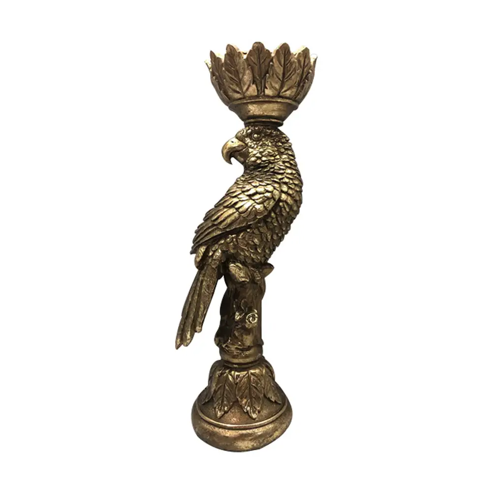 LIBERTA BUDGI ΚΗΡΟΠΗΓΙΟ ΠΑΠΑΓΑΛΟΣ 13x10x35cm POLYRESIN ΧΡΥΣΟ