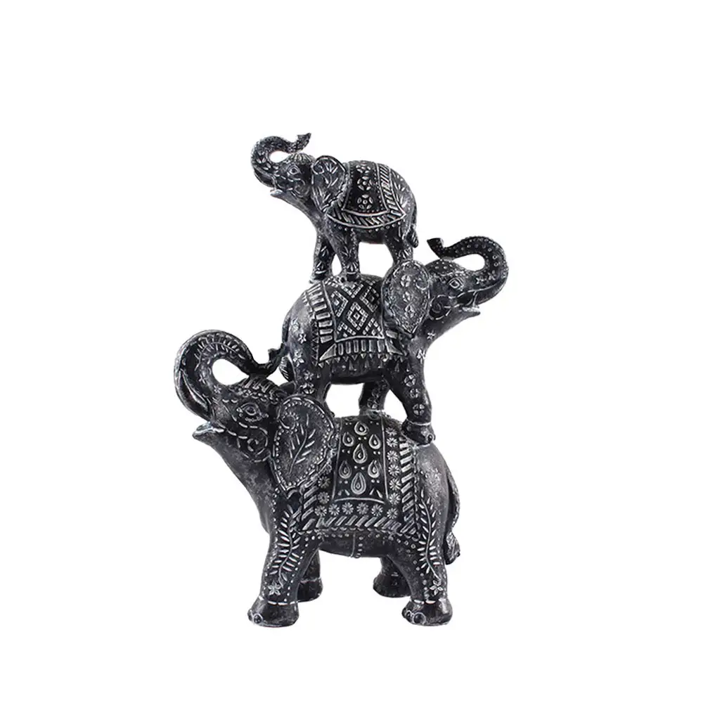 LIBERTA IRAMBA 4 ΔΙΑΚΟΣΜΗΤΙΚΟ ΕΛΕΦΑΝΤΑΣ 23x10x32cm POLYRESIN ΜΑΥΡΟ ΛΕΥΚΟ