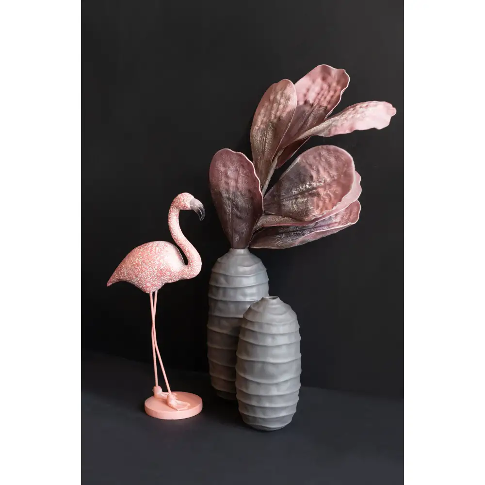 LIBERTA ROSEUS ΔΙΑΚΟΣΜΗΤΙΚΟ ΦΛΑΜΙΝΓΚΟ 24x12x46cm POLYRESIN ΡΟΖ