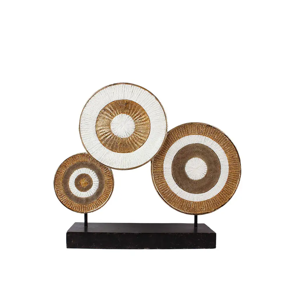 LIBERTA ANHOUR ΔΙΑΚΟΣΜΗΤΙΚΟ TOTEM 47x11x41cm POLYRESIN ΧΡΥΣΟ ΛΕΥΚΟ ΜΕΤΑΛΛΟ