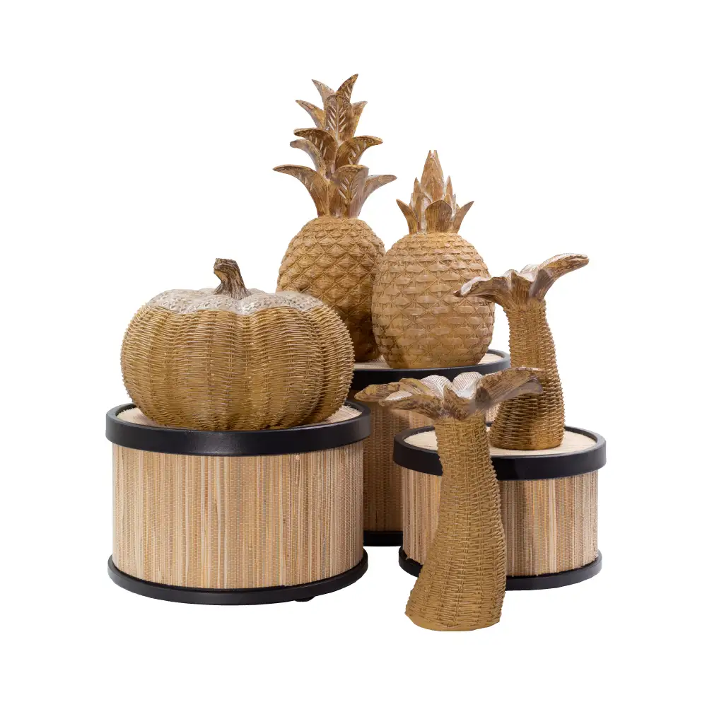 LIBERTA PEPO ΔΙΑΚΟΣΜΗΤΙΚΗ ΚΟΛΟΚΥΘΑ 23x23x16cm POLYRESIN ΦΥΣΙΚΟ