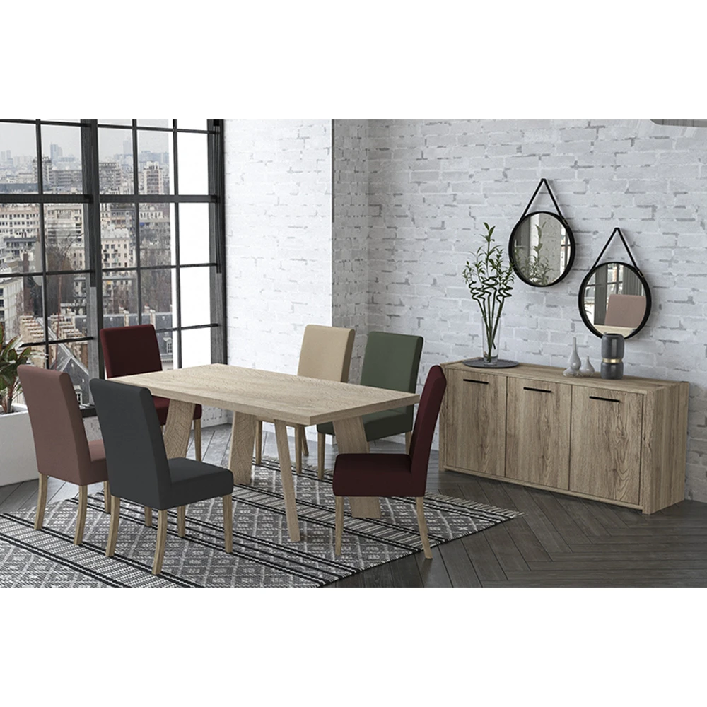 LIBERTA BONDI-CITY ΤΡΑΠΕΖΙ SONOMA ΣΚΟΥΡΟ 180x90x75