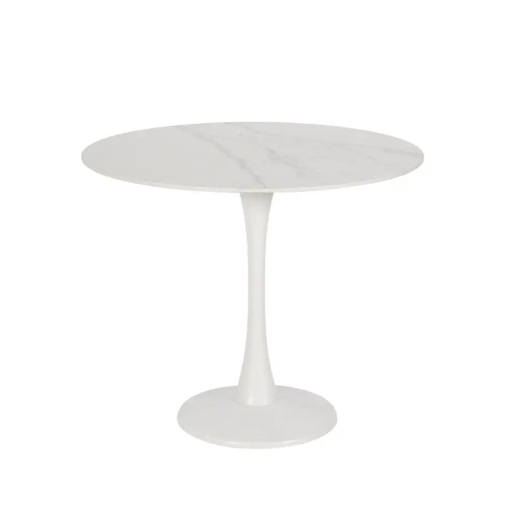 LIBERTA SNOW ΤΡΑΠΕΖΙ ΡΟΤΟΝΤΑ ΛΕΥΚΟ 90x90x75cm