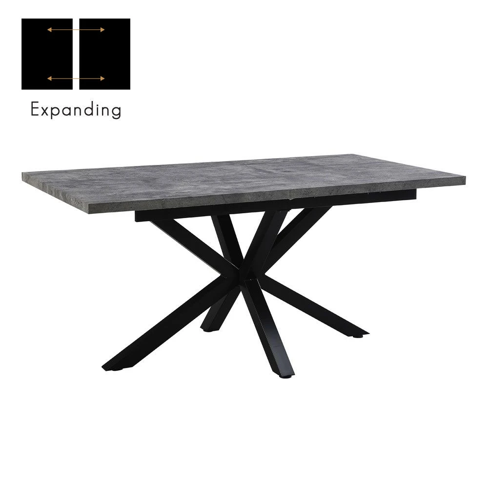 LIBERTA STONE GREY ΤΡΑΠΕΖΙ ΕΠΕΚΤΕΙΝΟΜΕΝΟ-Η CEMENT 160x90x75