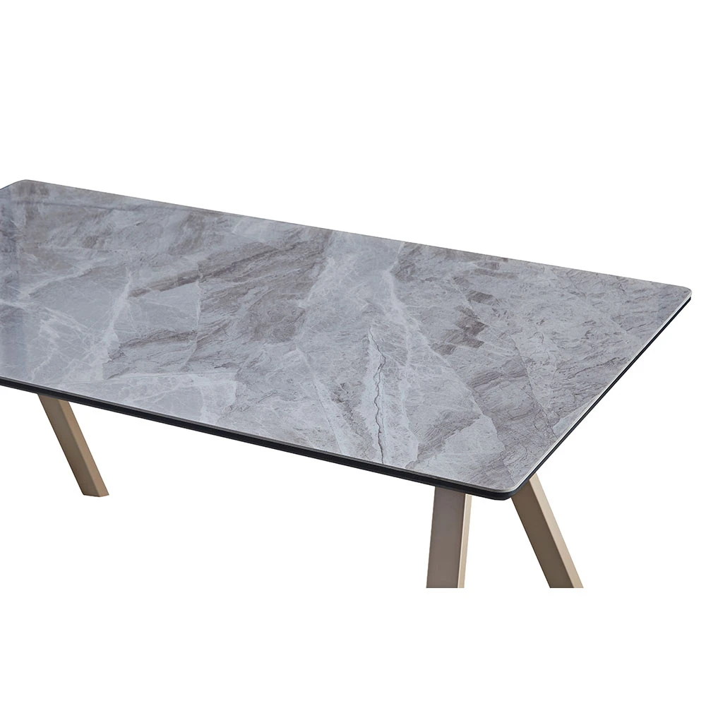 LIBERTA CALIPER ΤΡΑΠΕΖΙ CAPPUCCINO ΜΕ ΟΨΗ ΜΑΡΜΑΡΟΥ 160x90x76